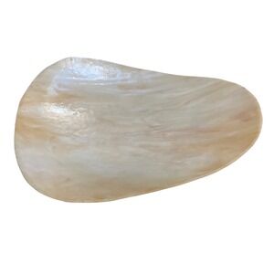 Vintage Carmel Slag Curved Bent Glass Lamp Shade Replacement Panel